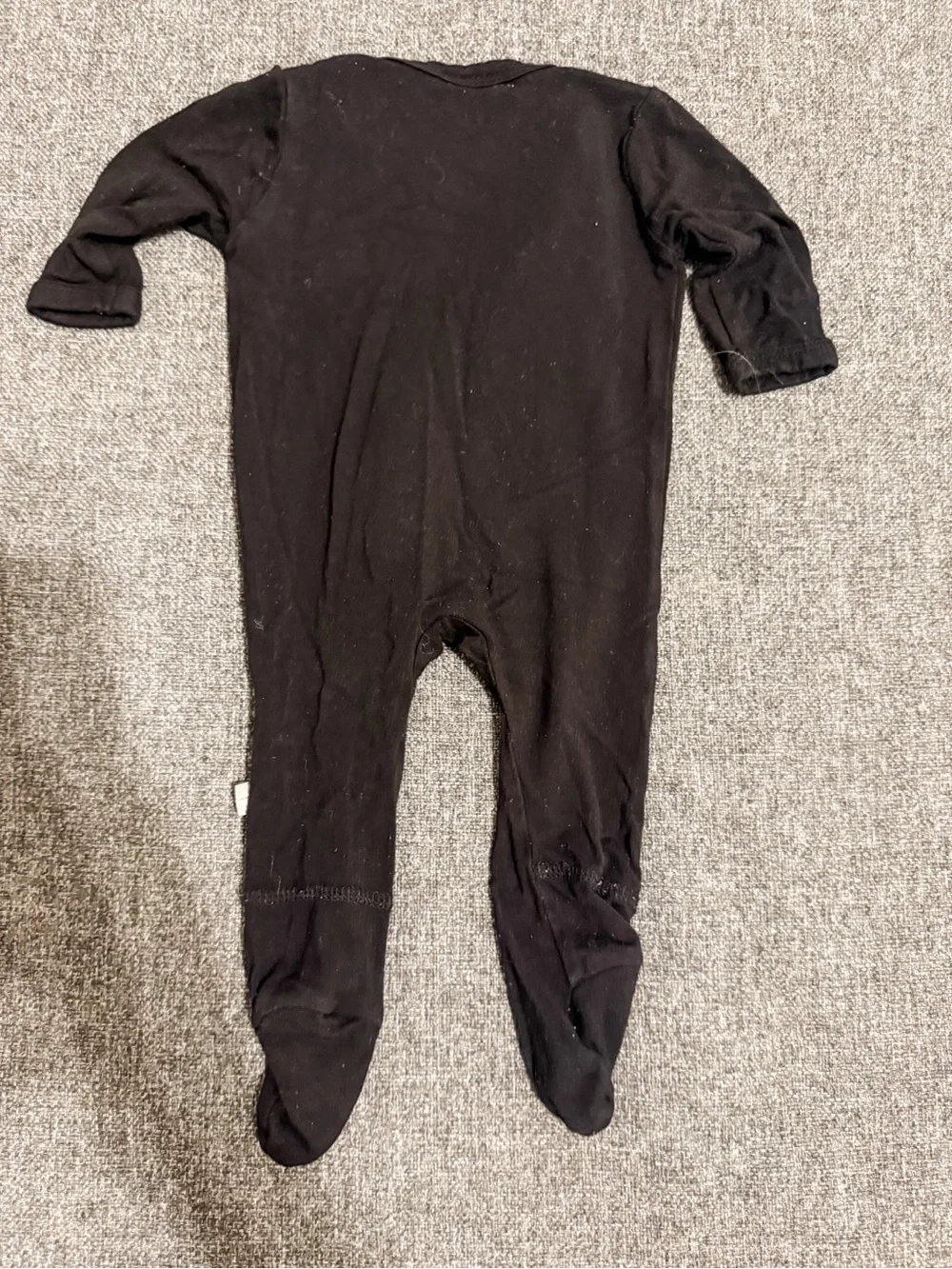 Kyte BABY Black Zip-Front Footed One-Piece
